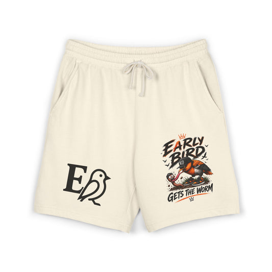 “Early Bird Gets The Worm – Premium Garment-Dyed Shorts”