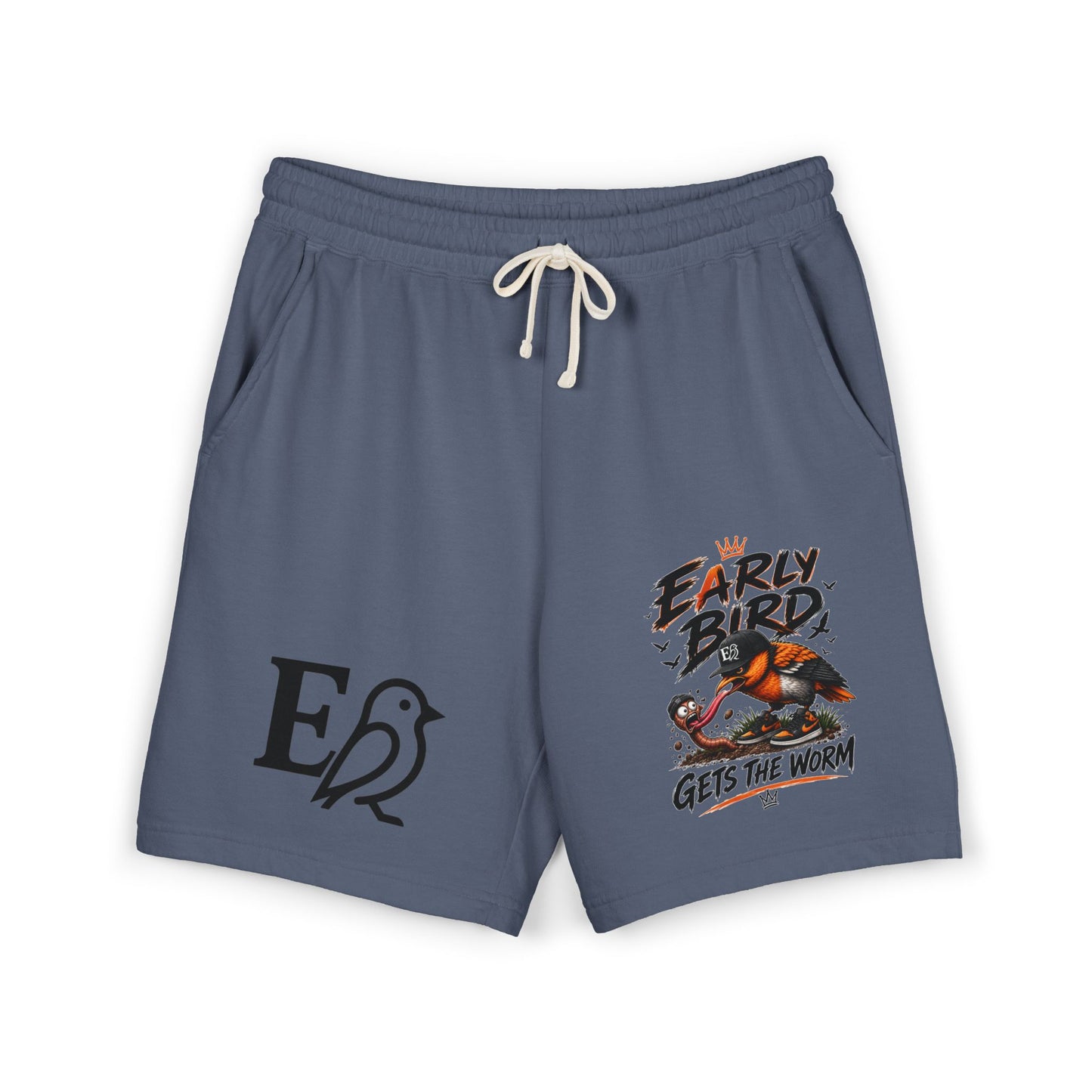 “Early Bird Gets The Worm – Premium Garment-Dyed Shorts”