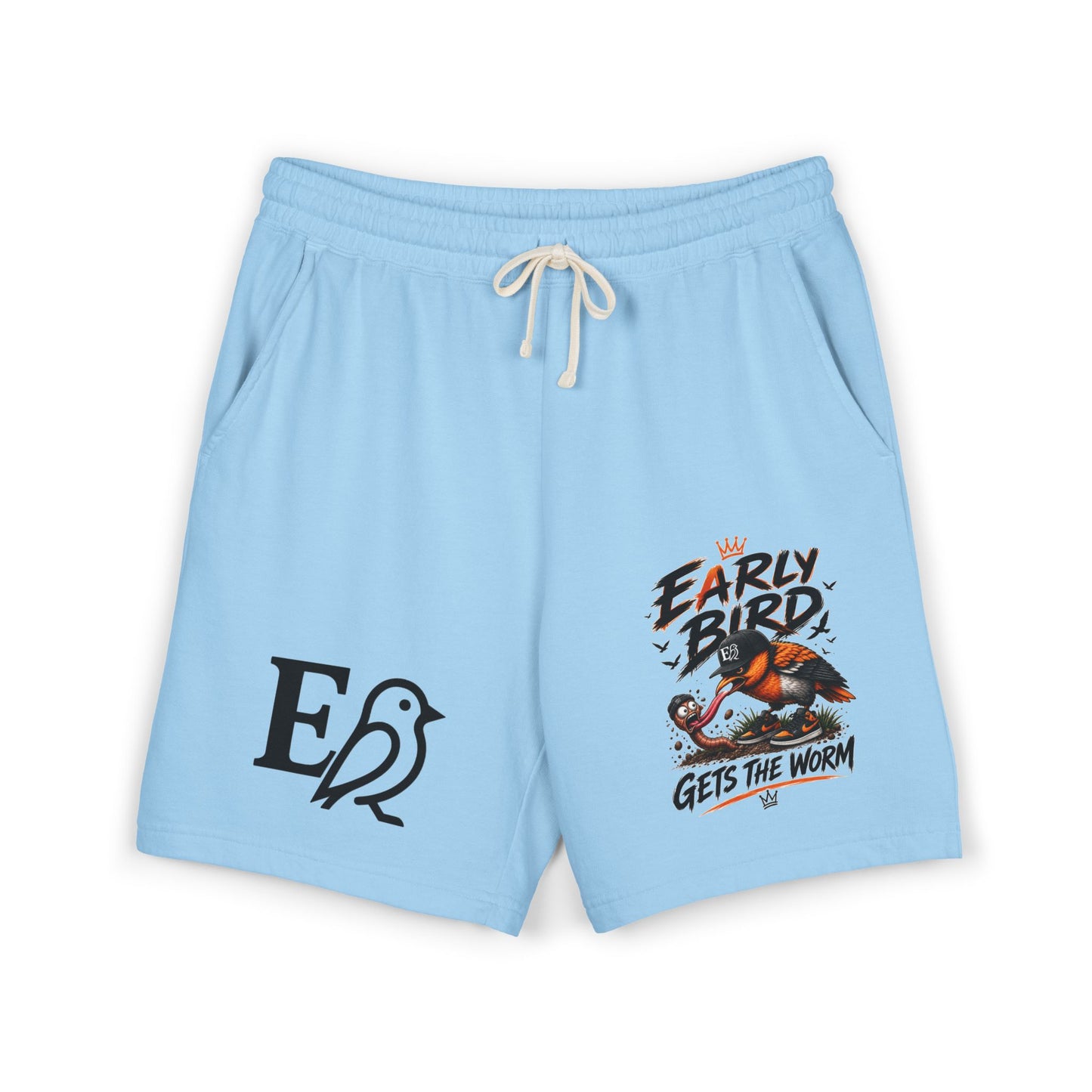 “Early Bird Gets The Worm – Premium Garment-Dyed Shorts”