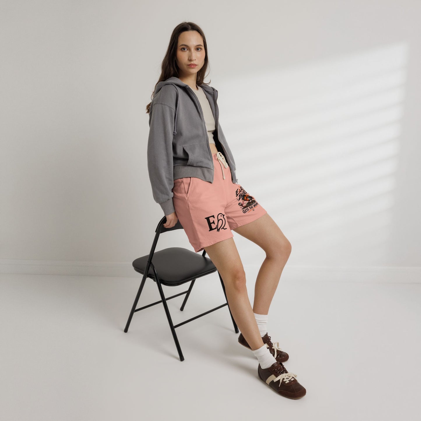“Early Bird Gets The Worm – Premium Garment-Dyed Shorts”