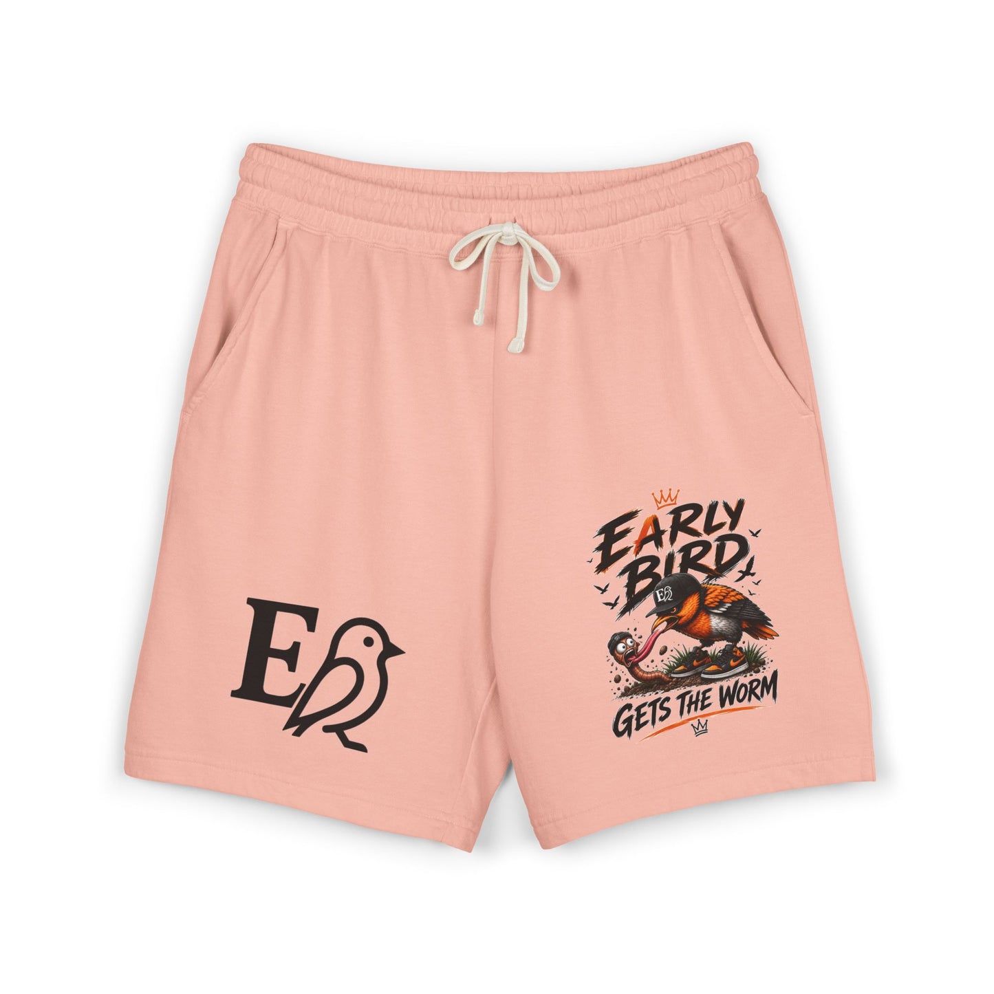 “Early Bird Gets The Worm – Premium Garment-Dyed Shorts”