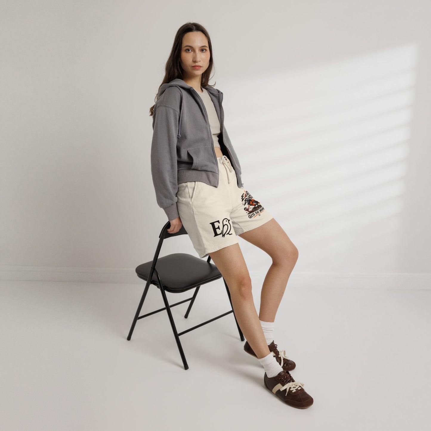 “Early Bird Gets The Worm – Premium Garment-Dyed Shorts”